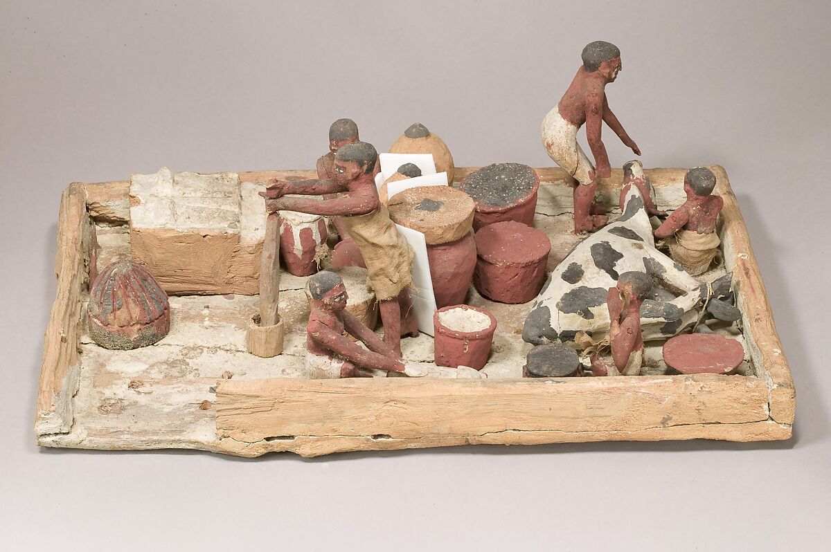 Model of Brewers, Bakers, and Butchers from an Egyptian Tomb